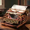 ROKR Mechanical Typewriter - Fairy Tale Edition DIY Wooden Assembly Model