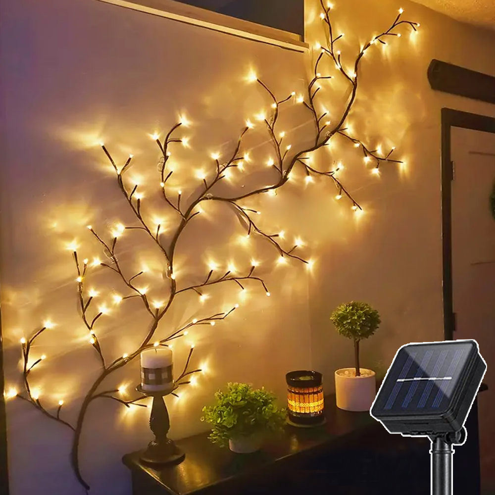 Tegooe Tegooe Solar Powered Willow Vine String Lights