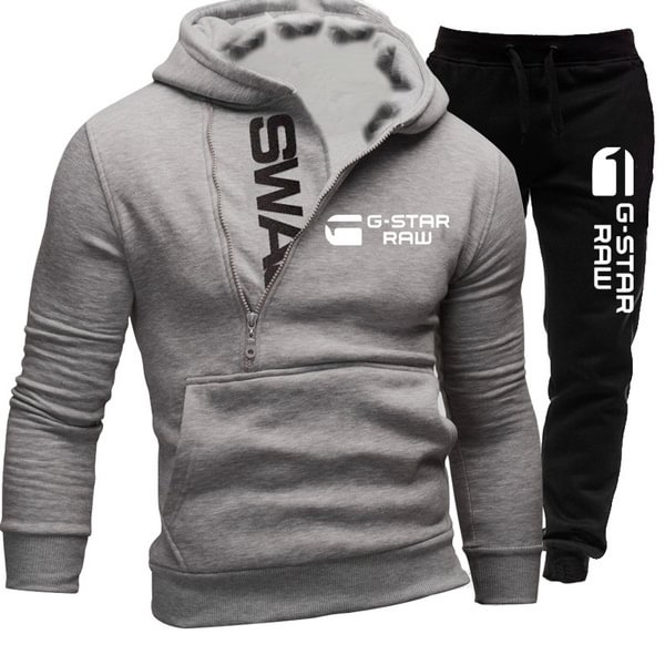 New Fashion Brand Printed Mens Tracksuit Set Zipper Hoodie Suits Two Pieces Set Jogging Suits Sports Wear - Shop Trendy Women's Fashion | TeeYours