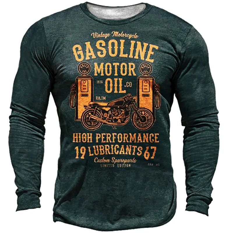 Men's 60s Retro Motorcycle Tactical Casual Shirt / [viawink] /