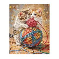 Yarn Playing Kittens - Pearls Painting