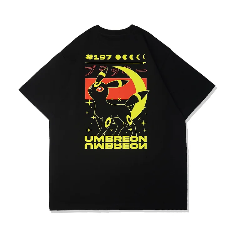 Pure Cotton Pokemon Umbreon Espeon Graphic T-shirt  weebmemes