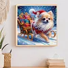 Christmas Dog - Diamond Painting - Partial Special Shaped Drill(Canvas|30*30cm)