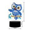 DIY Diamond Painting 7 Color Night Light Lamp Home Decoration Ornament Gift Kit(Owl)
