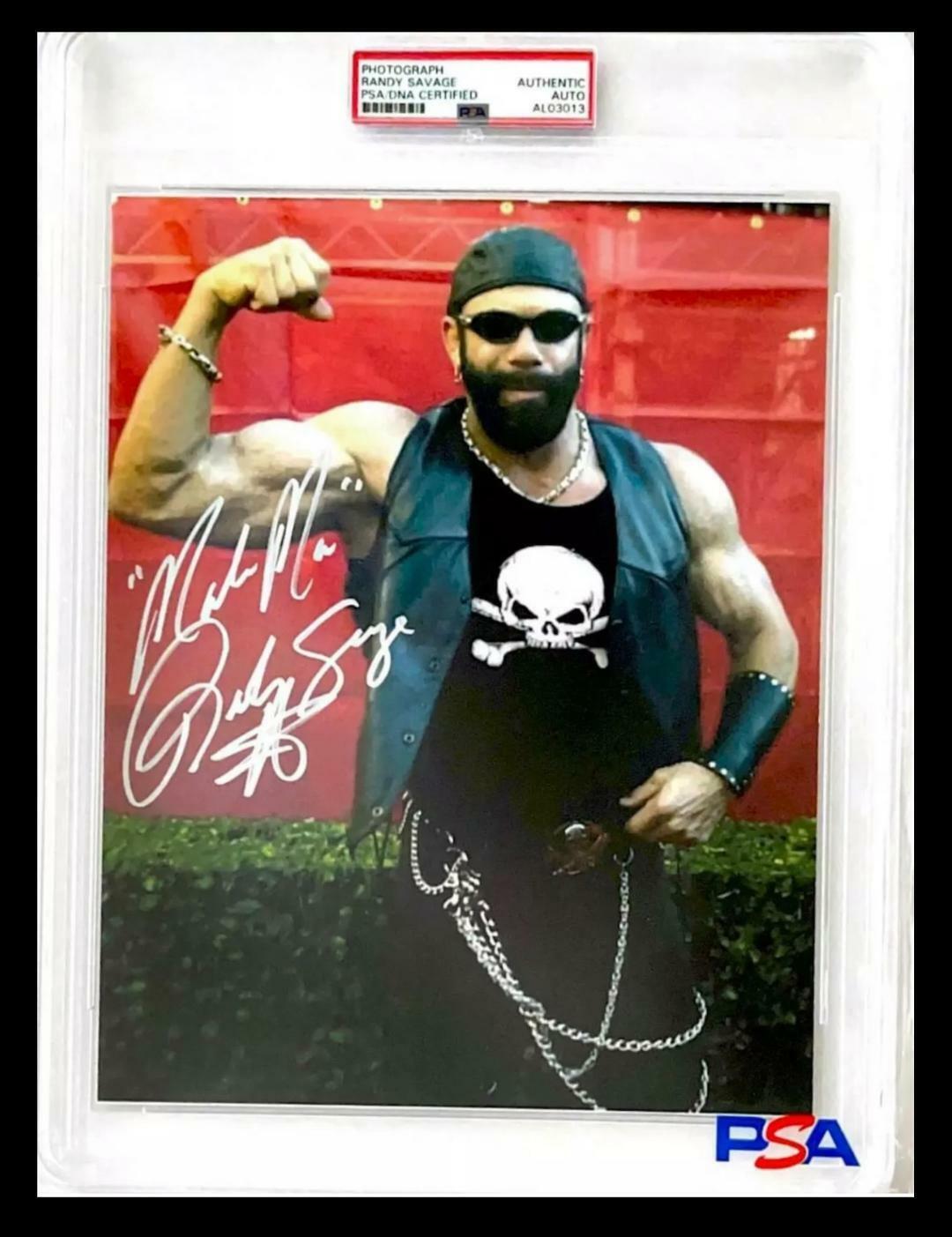 WWE MACHO MAN HAND SIGNED 8X10 Photo Poster painting ENCAPSULATED AND CERTIFIED BY PSA JSA & BAS