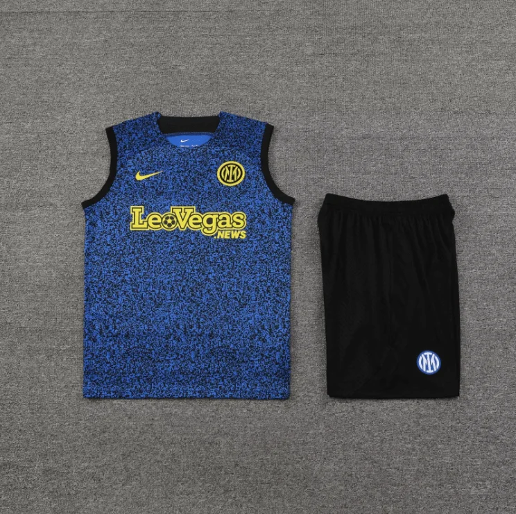 2023/2024 Inter Milan pre-match Blue training Jersey+Shorts 1:1 Thai Quality