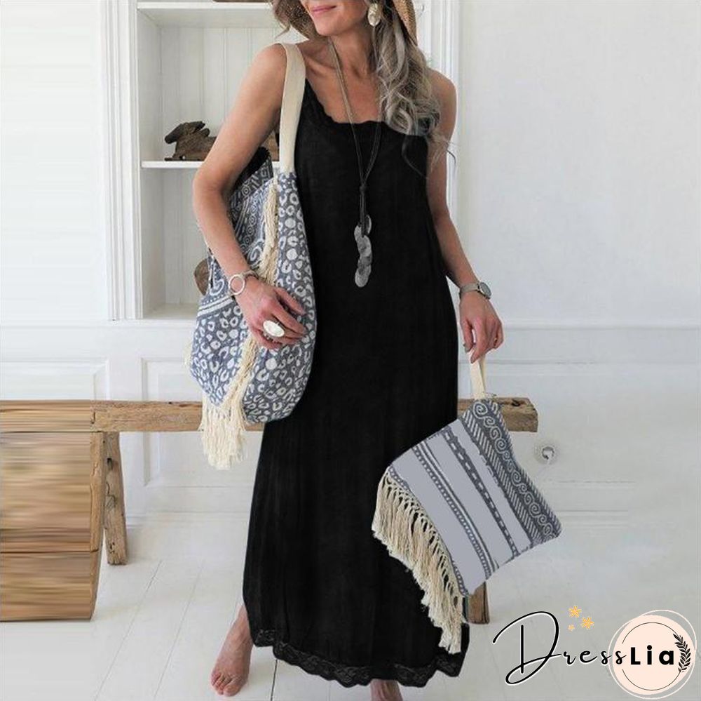 Lace Side Summer Women Slip Dress