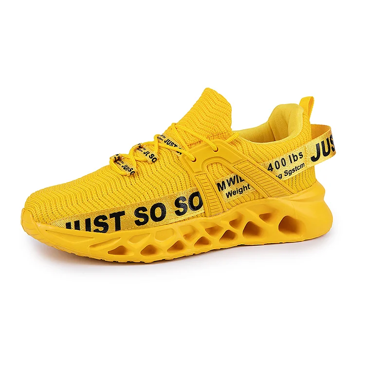 Metelo Men's Relieve Foot Pain Cushioning Walking Shoes - Yellow