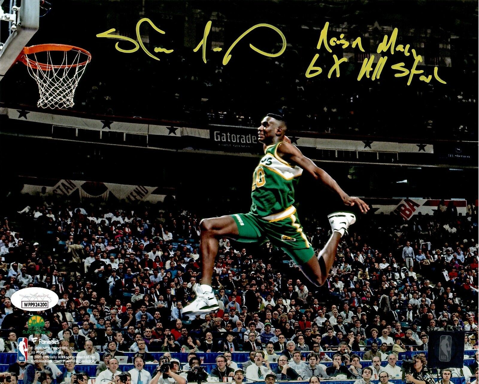 Shawn Kemp autographed signed inscribed 8x10 Photo Poster painting Seattle Supersonics JSA COA