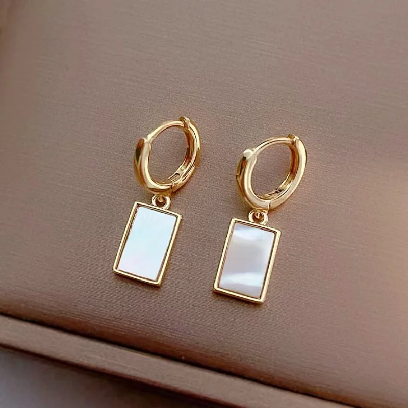 Square Mother of Pearl Earrings