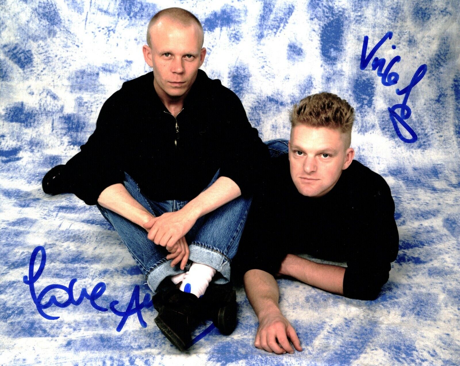 Andy Bell and Vince Clarke Signed Autographed ERASURE 8x10 inch Photo Poster painting Authentic