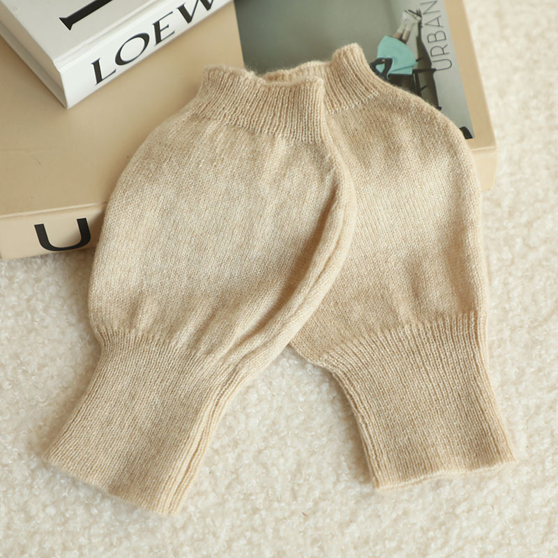 Classic Knit Cashmere Fingerless Gloves REAL SILK LIFE
