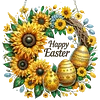 Diamond Painting Acrylic Single Side Drill Sunflower Pendant Charms Kits for Adults Home Window Decor