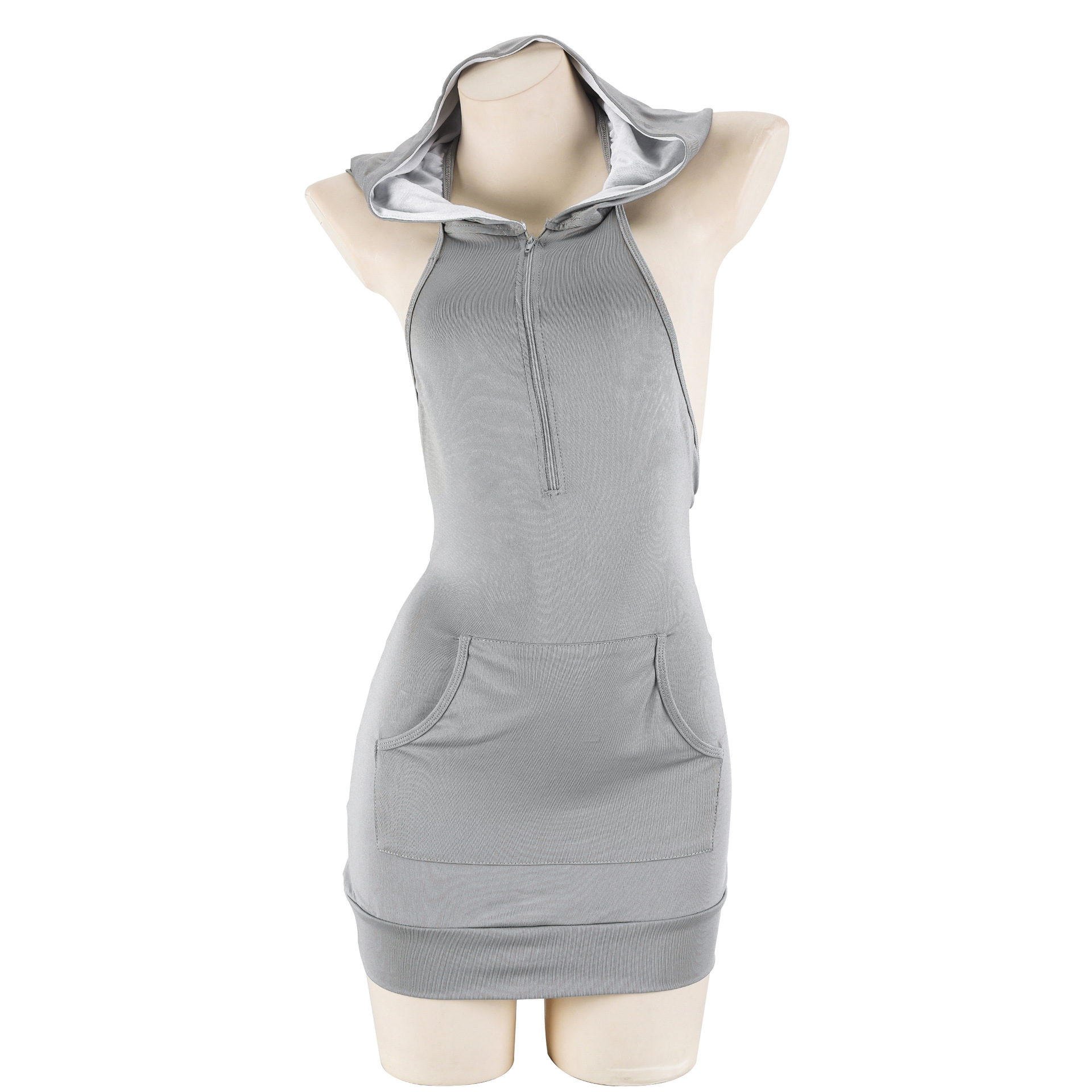 Lovingerie - Sexy Backless Hooded Dress Kawaii  Zipper Nightdress