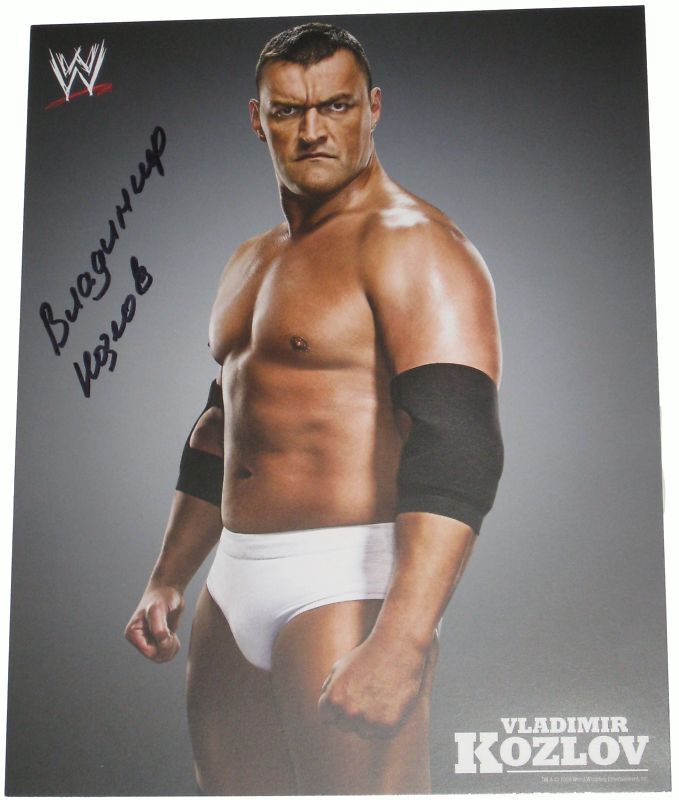 WWE VLADIMIR KOZLOV HAND SIGNED 8X10 PROMO Photo Poster painting WITH PROOF AND COA VER 3