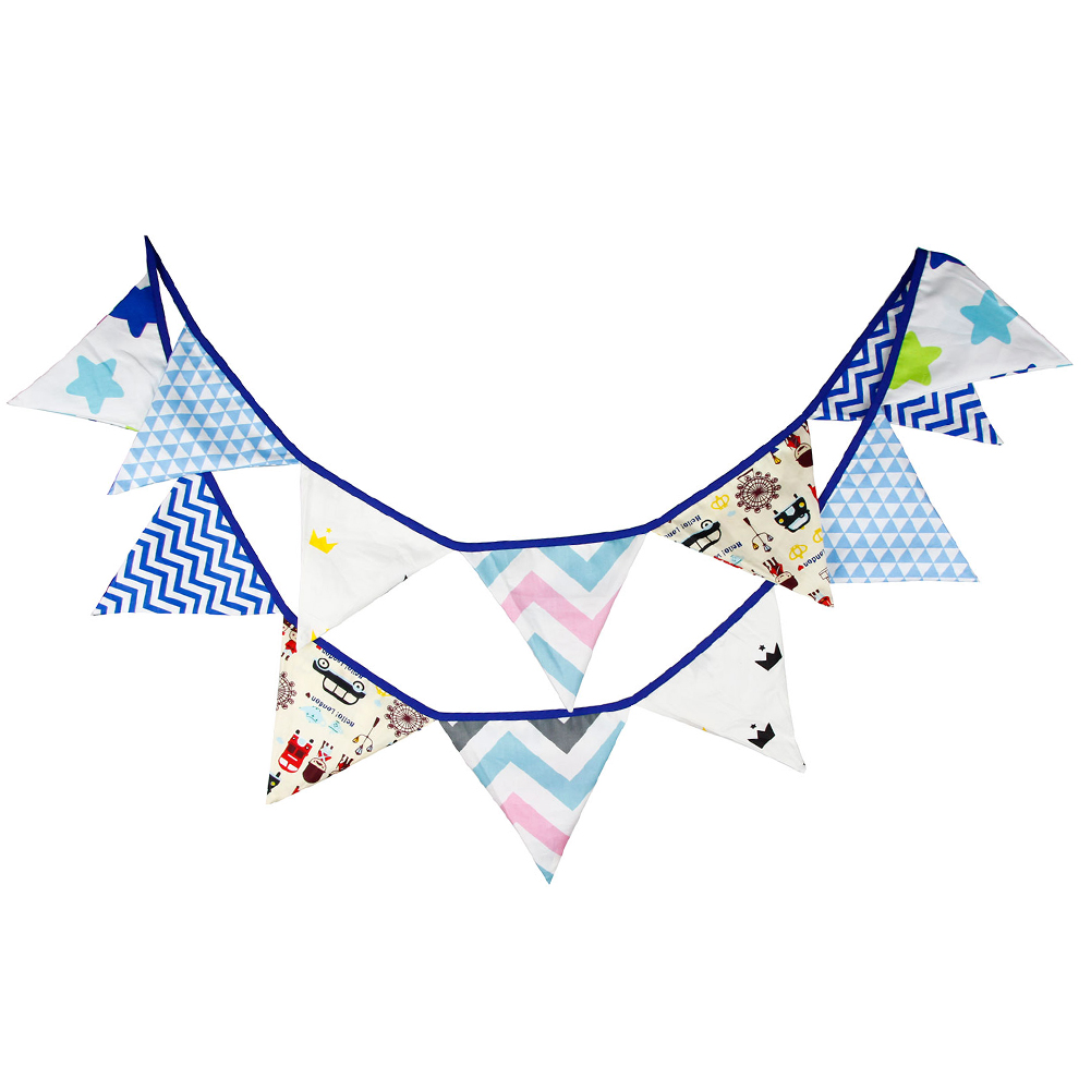 

Cotton Flags Banner Pennant Wedding Vintage Boy Prince Birthday Decoration, 501 Original