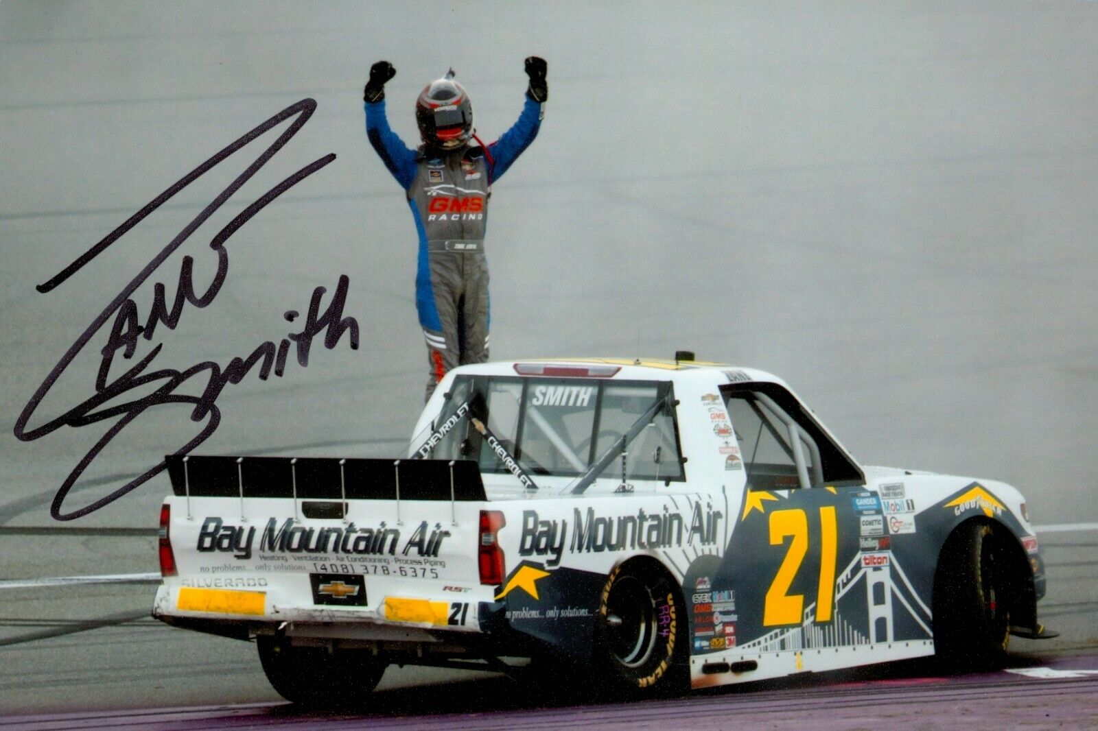 BENT Zane Smith Signed 6x4 Photo Poster painting Stock Car Racing NASCAR Genuine Autograph + COA