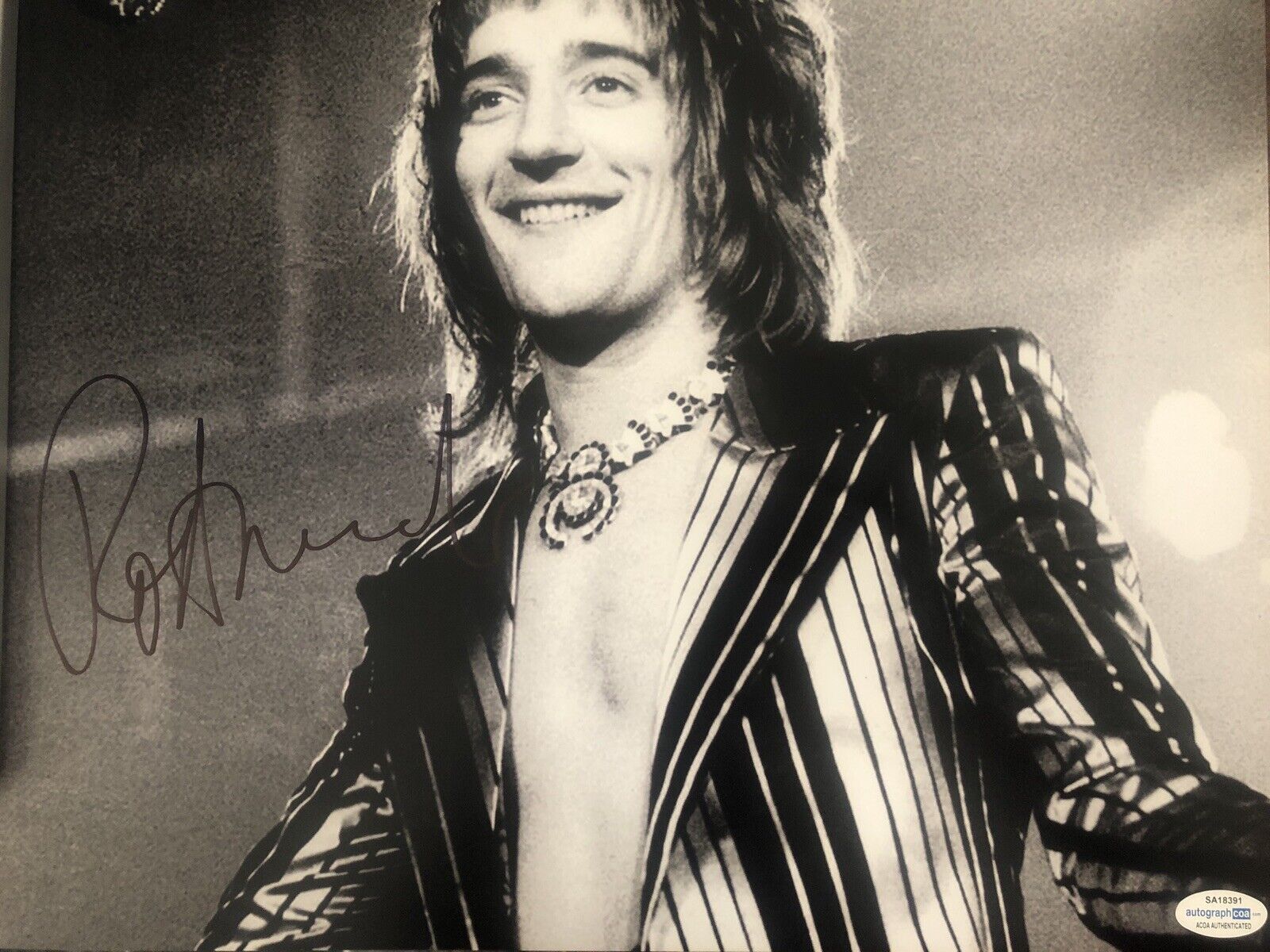 Rod Stewart Signed 11x14 Photo Poster painting AFTAL ACOA