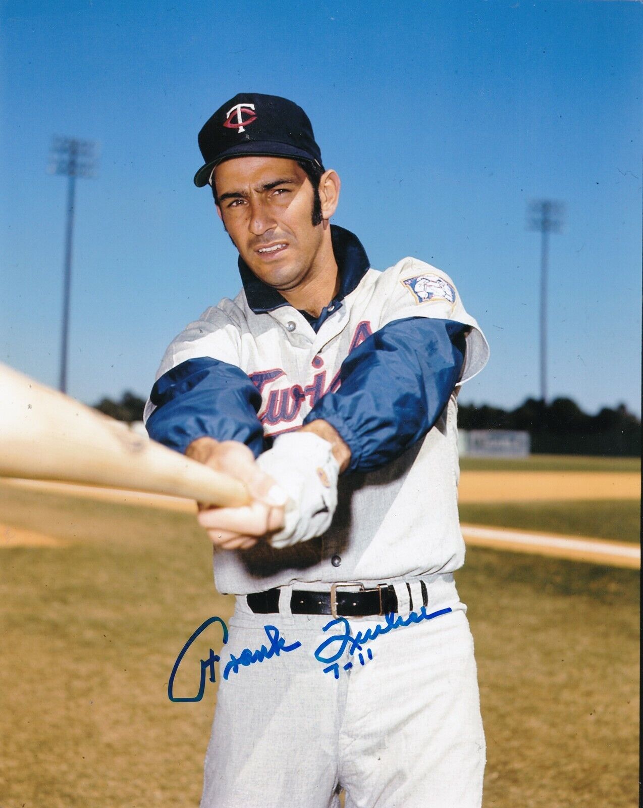 FRANK QUILICI MINNESOTA TWINS ACTION SIGNED 8x10