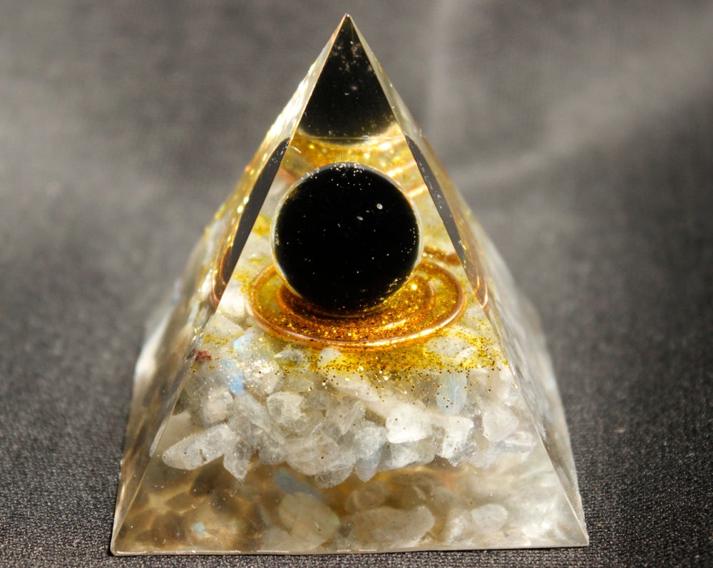 

Orgone Pyramid Chakra - Gray Moonstone, 501 Original