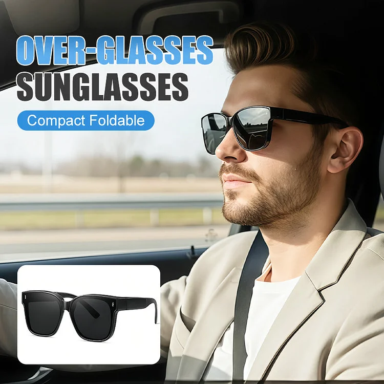 😎 Foldable Over-Glasses Sunglasses &ndash; Anti-Glare for Driving 🚗☀️