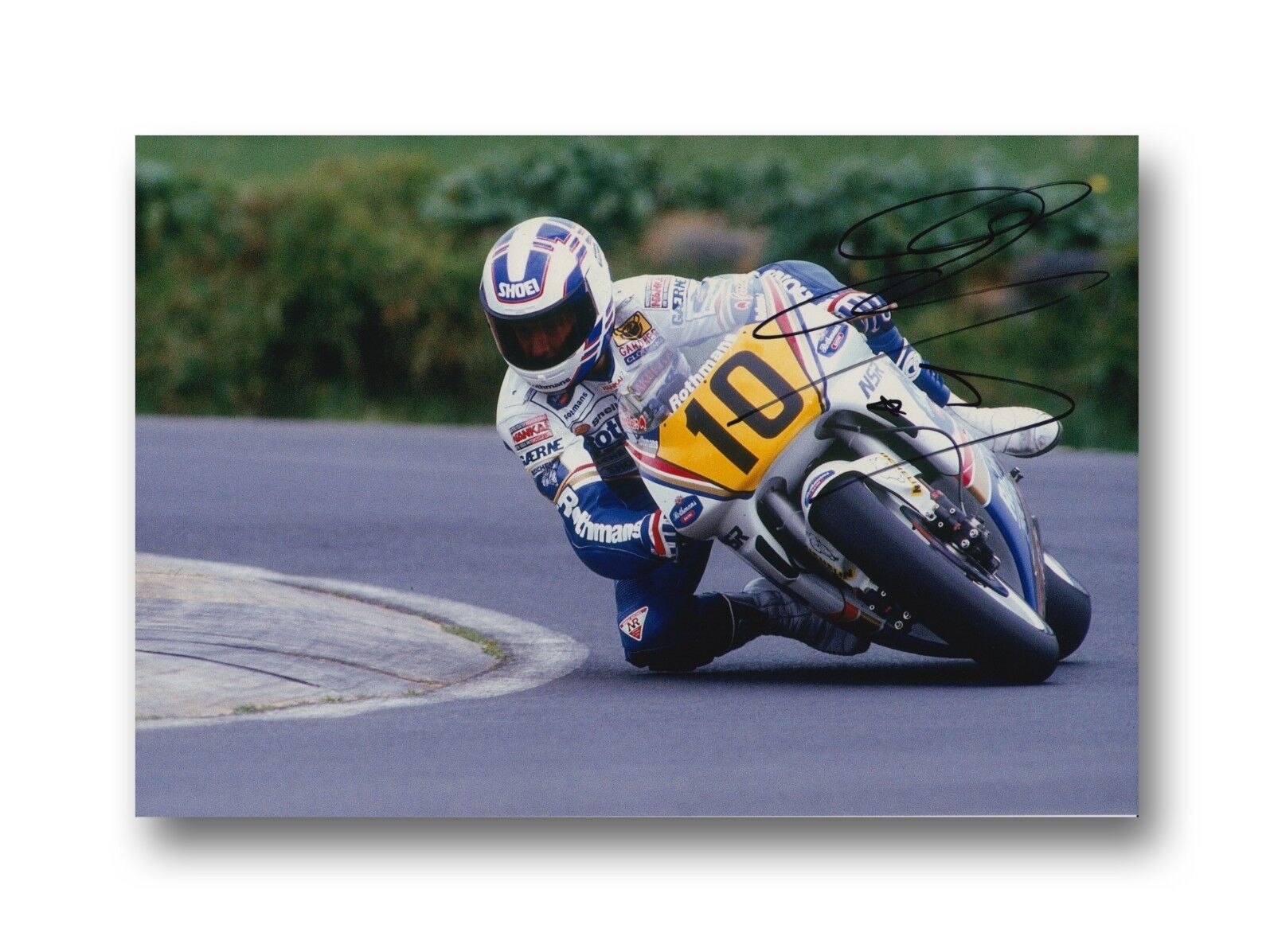 WAYNE GARDNER HAND SIGNED 12X8 Photo Poster painting ROTHMANS HONDA MOTOGP 4.