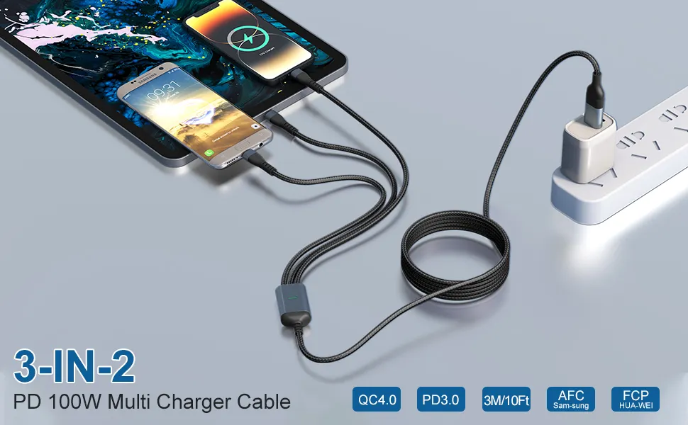 100w multi charging cable
