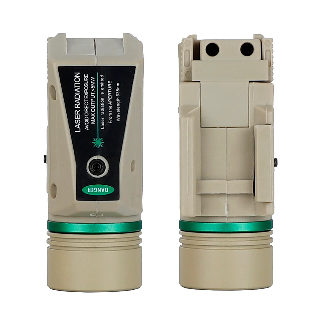 ohhunt® Mini Flashlight Green Laser White LED Flashlight Combo with 20mm Picatinny Rail Mount Weapon Torch Light Tan