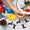 (US Only)Wooden Bobbin Set with Animal Shapes for DIY Sewing Storage Tool (Dog)