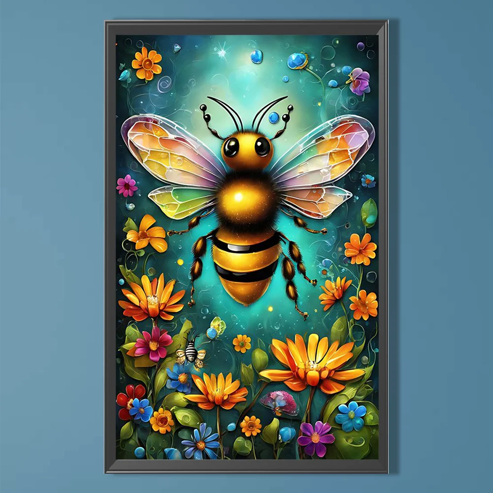 Diamond Painting - Full Round Drill - Flower Bee(Canvas|30*50cm)
