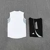 2025/2026 Real Madrid Pre-Match Training White Vest+Shorts Football1:1 Thai Quality