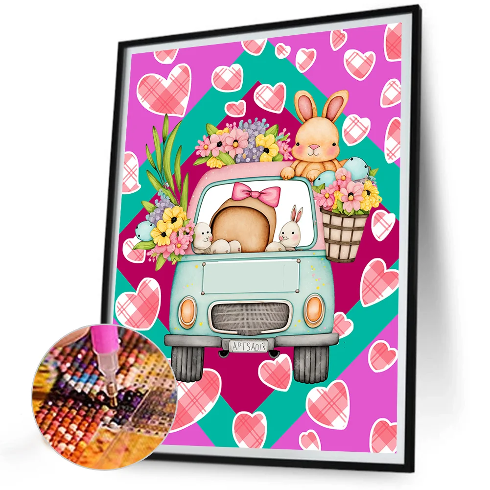 Full Round Diamond Painting 30*40cm - Toy Rabbit