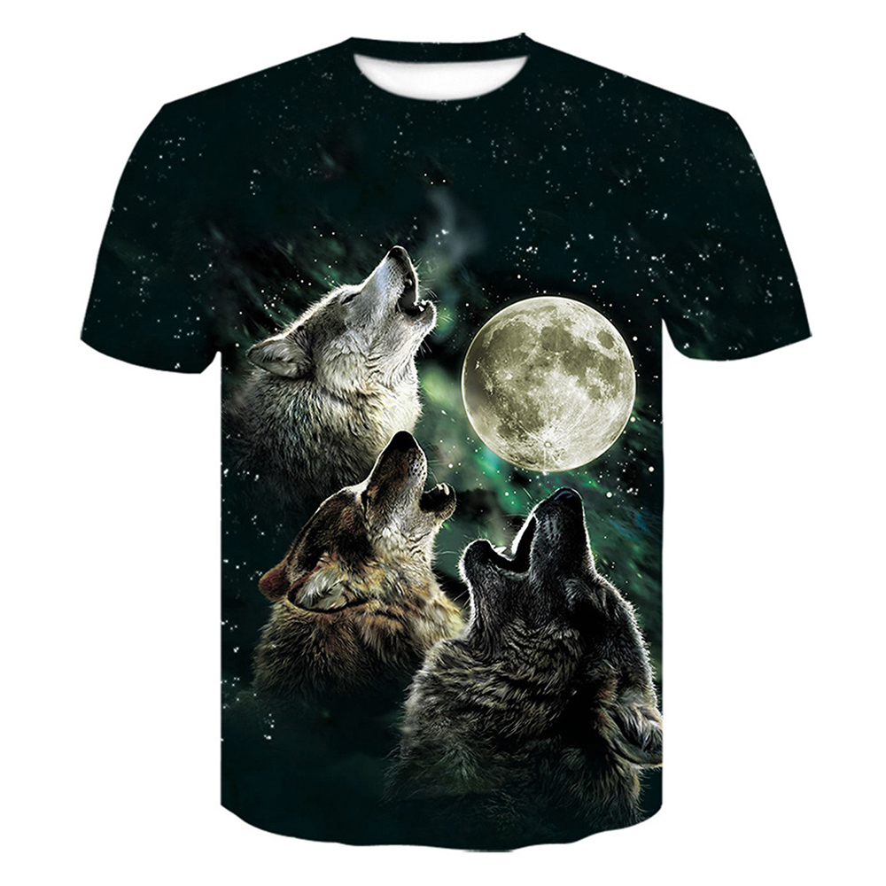 Animal Print Casual Crew Neck T-shirt / TECHWEAR CLUB / Techwear