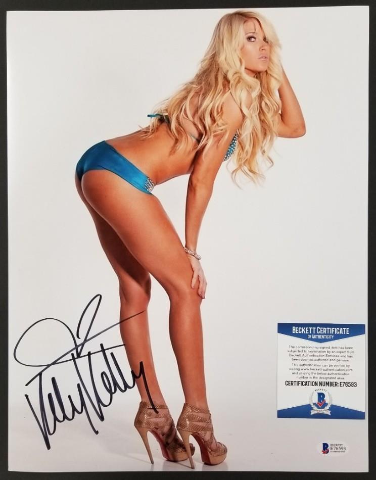 KELLY KELLY Barbara Blank WWE Signed 11x14 Photo Poster painting #3 Autograph~ Beckett BAS COA