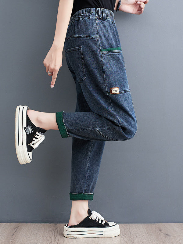 Women Half Sleeve V-neck Solid Color Dress