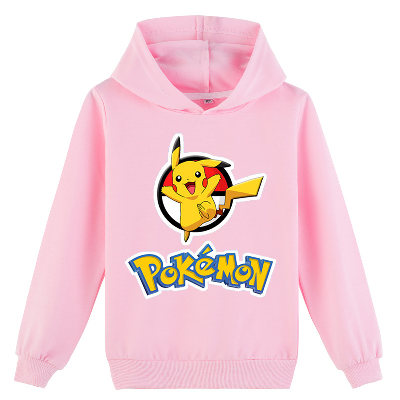 Mayoulove Pikachu Hoodie - Cute Pokemon Long Sleeve Sweatshirt for Kids and Anime Fans-Mayoulove
