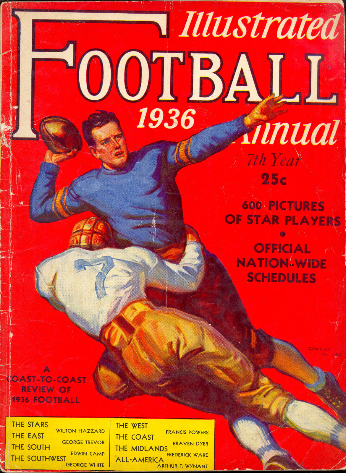 1936 Illustrated Football Annual All American Team-NCAA w/600 Photo Poster painting of Players