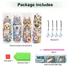 4Pcs Blume Welpe - 5d DIY Handwerk Lesezeichen