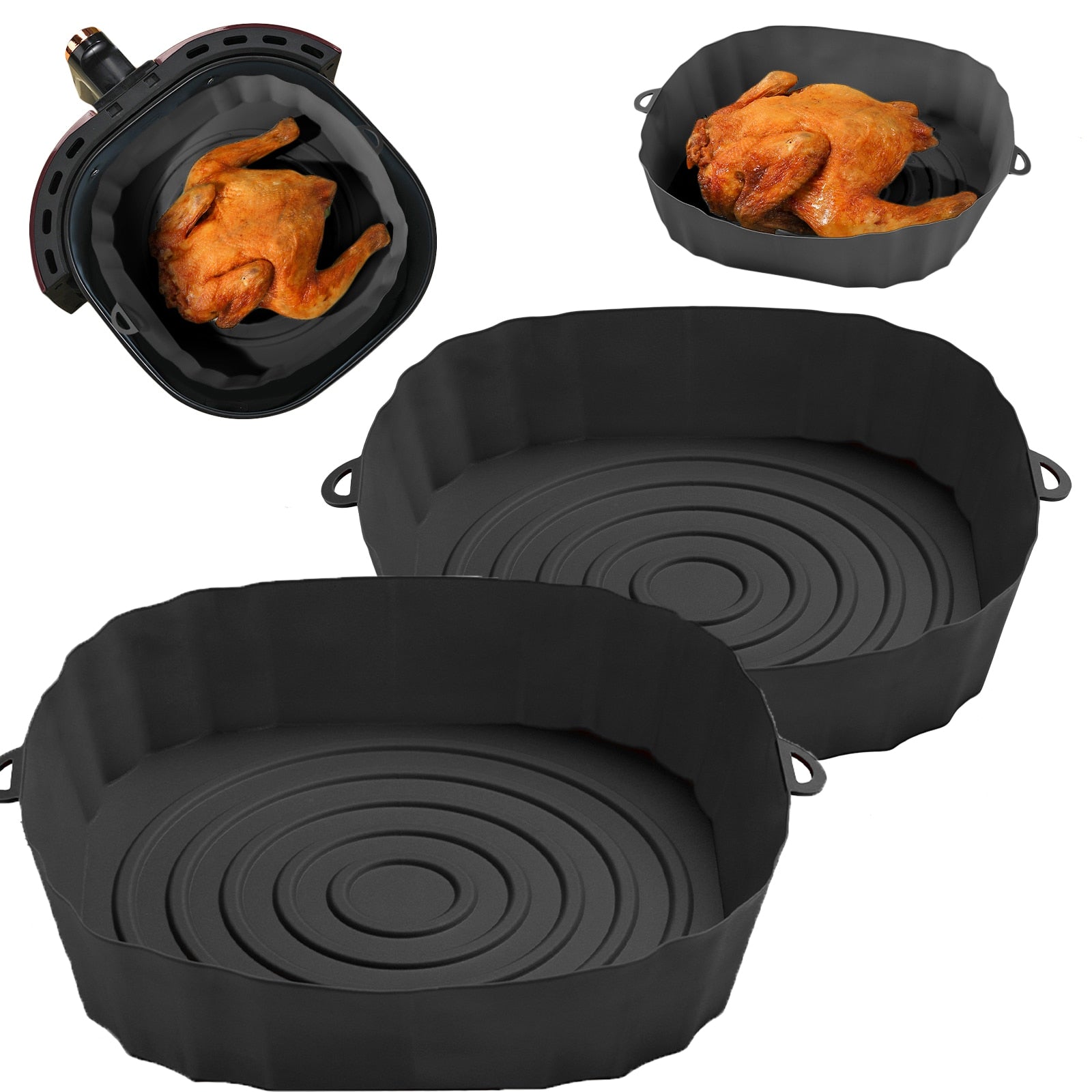 Re-Kitch.™ Air Fryer Silicone Baking Mold Oven & Glove Tray Set
