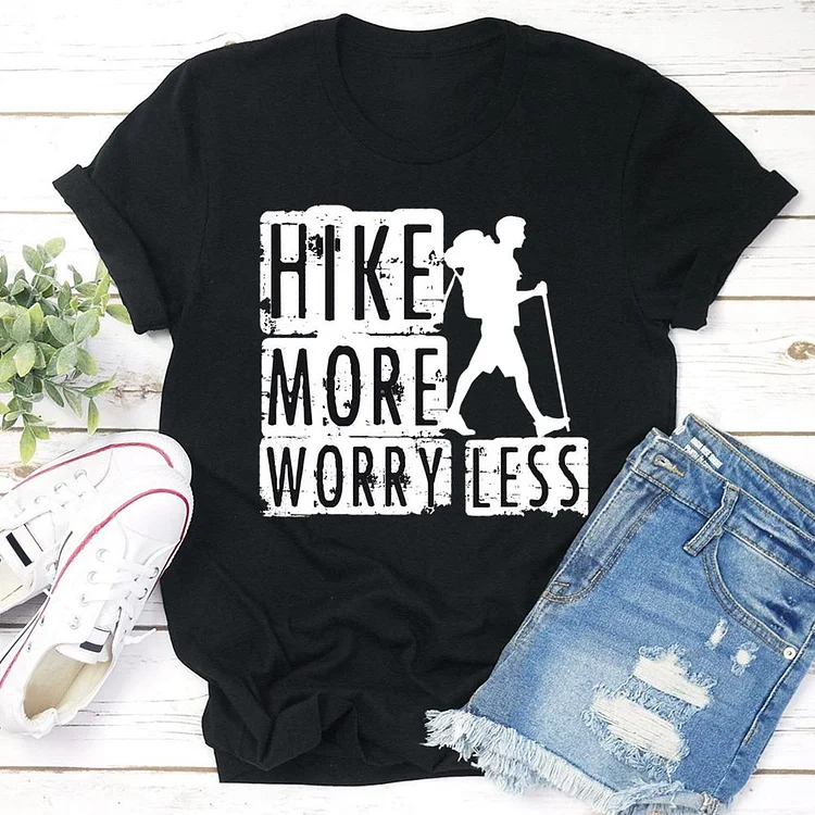 Hike More Worry Less  T-Shirt-04592-Annaletters