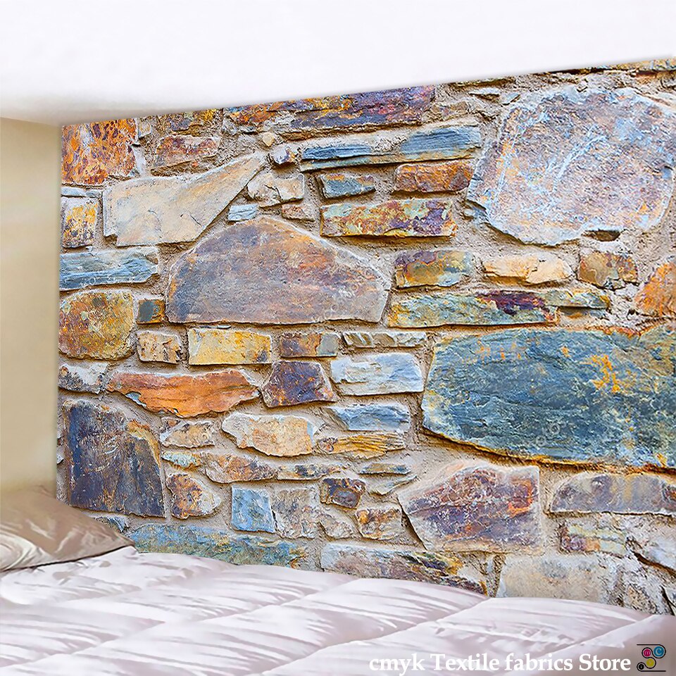 

Wall Tapestry - 3D Colored Stone Brick-150*130cm, 501 Original