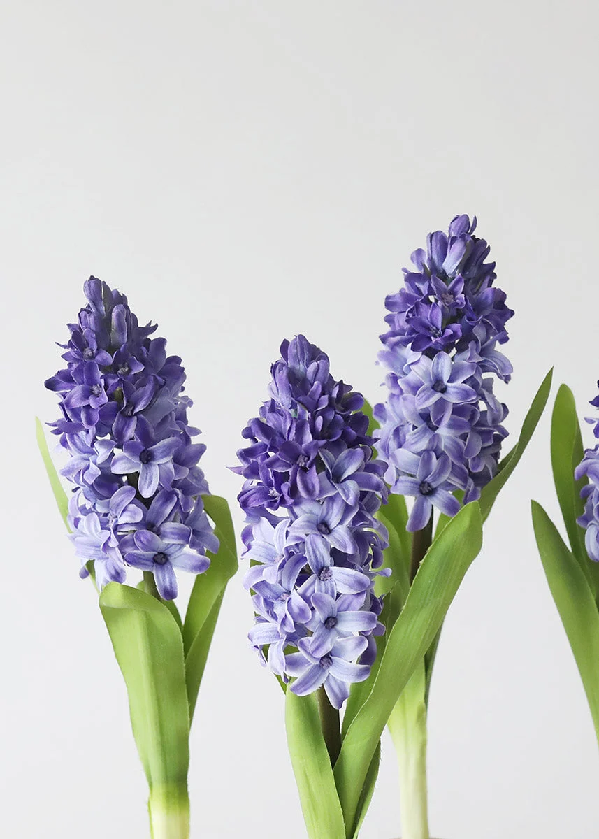 Artificial Purple Hyacinth Flowers - 12.5"