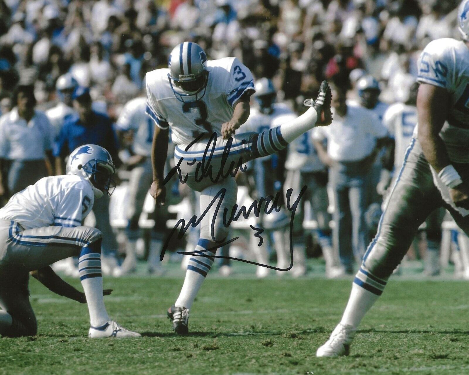 Eddie Murray signed Detroit Lions 8x10 Photo Poster painting autographed