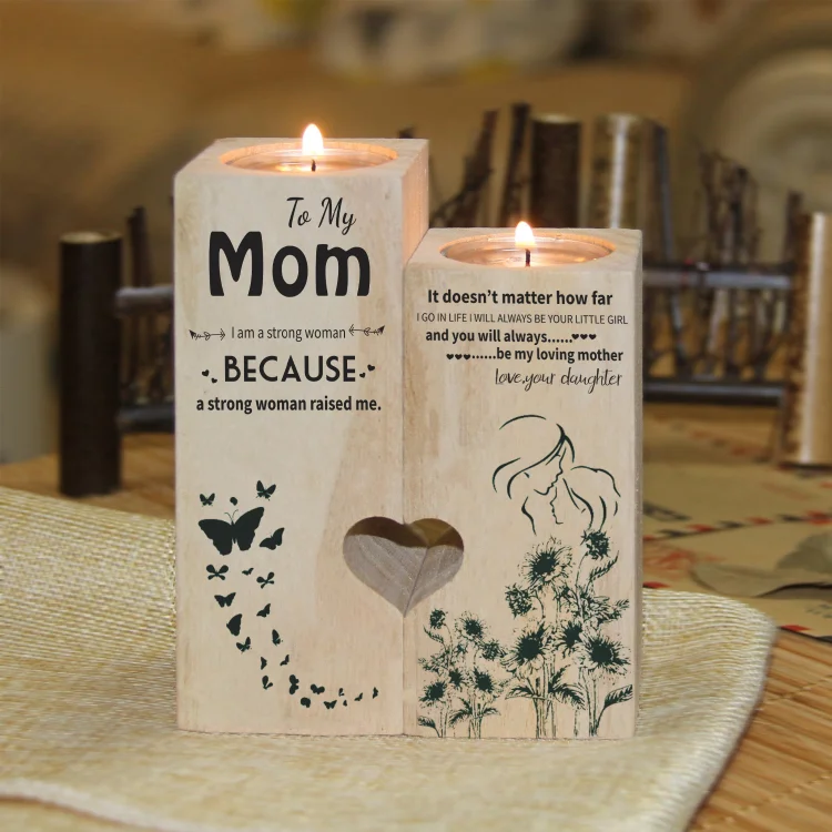 To My Mom- I Will Always Be Your Little Girl - Candle Holder