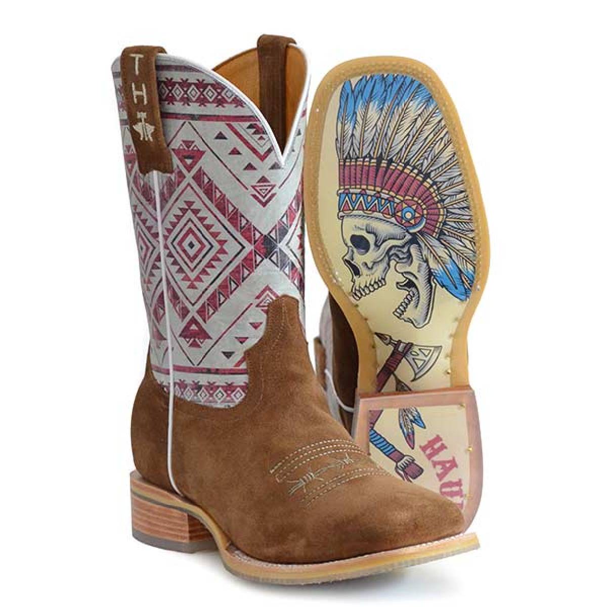 Men's Tin Haul Tomahawk Boots Warrior Chief Sole Handcrafted Tan
