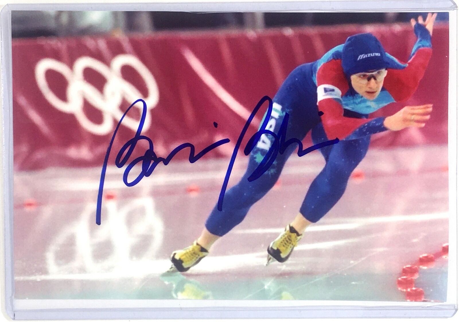 Bonnie Blair Signed 4x6 Photo Poster painting Olympic Speed Skating Gold Medal Autograph Auto