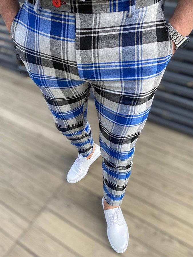 Men's Casual Plaid Pants