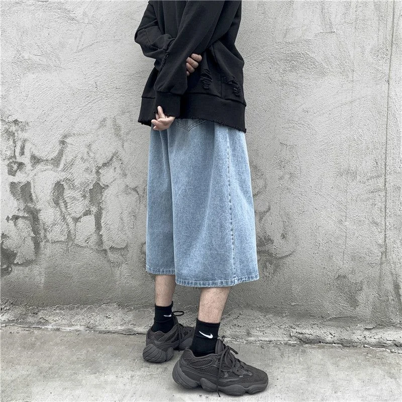 Wide Leg Jeans Women Summer Thin Korean Style Fashion Calf-length Baggiest Ins Loose Washed Ladies Oversize All-match Streetwear