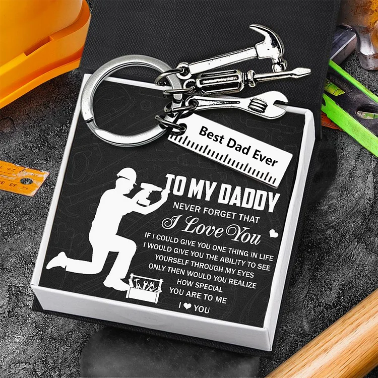 To My Daddy Tool Keychain Keyring Father's Day Gifts