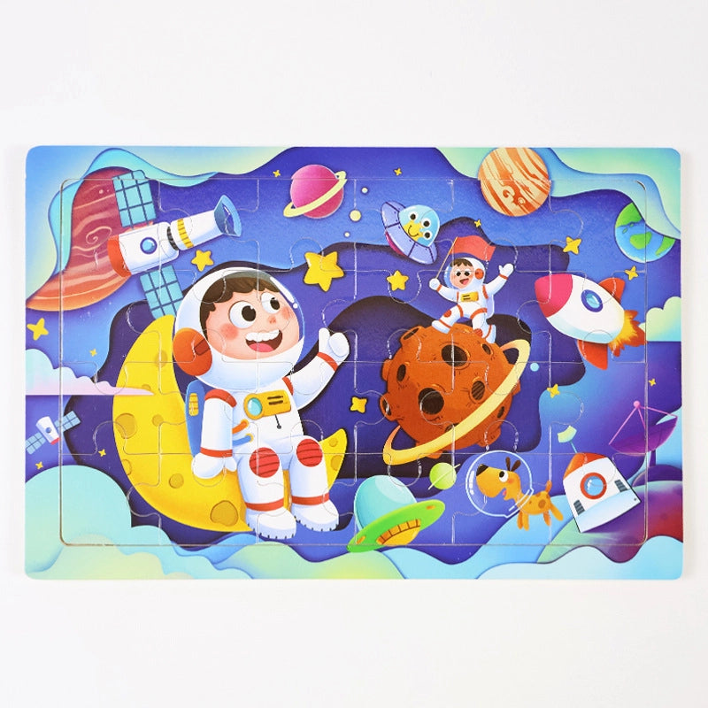 Puzzles Toddler(3-6Years) Cartoon Wood Toys